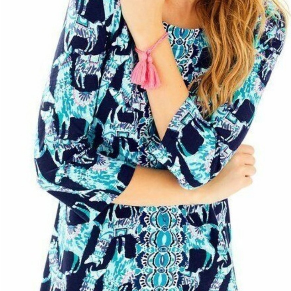 Lilly Pulitzer Beacon Alpaca My Bags Blue Dress